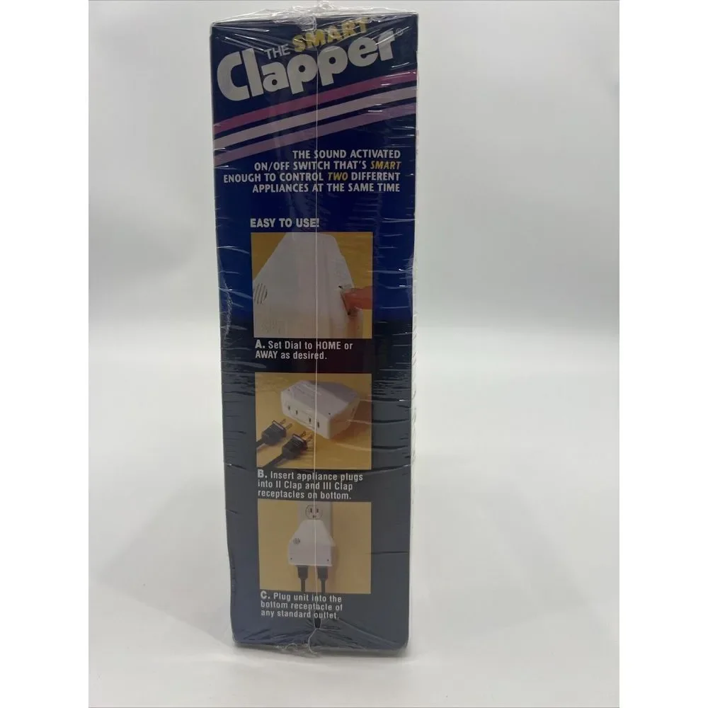 Vintage Smart‎ Clapper Clap On, Clap Off Light Sensor BRAND NEW SEALED 1992